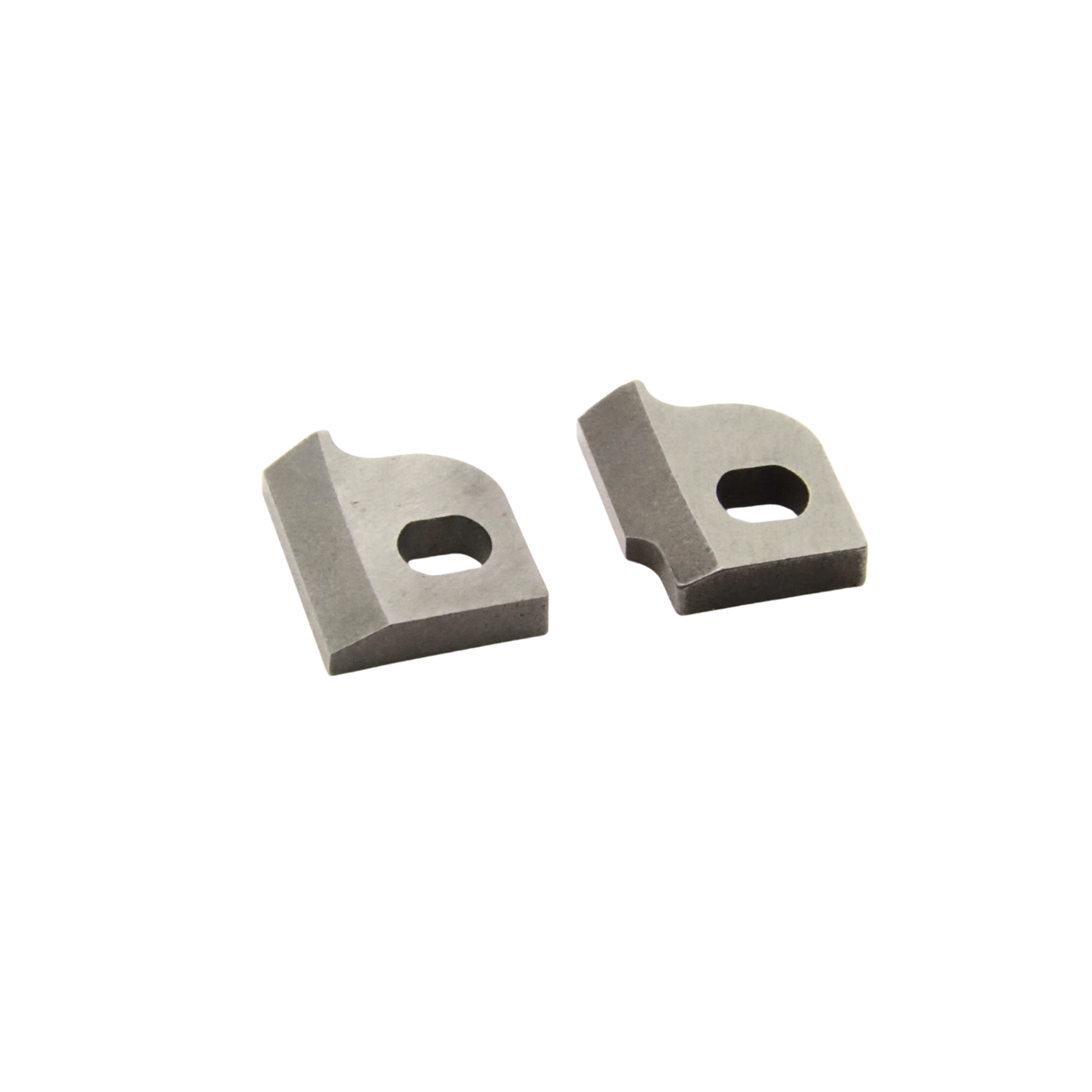 Two metallic cutter on a white background