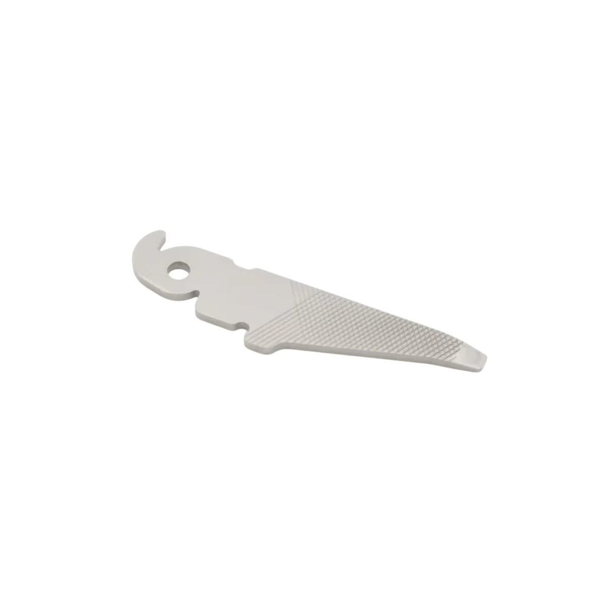 Silver file part on a white background